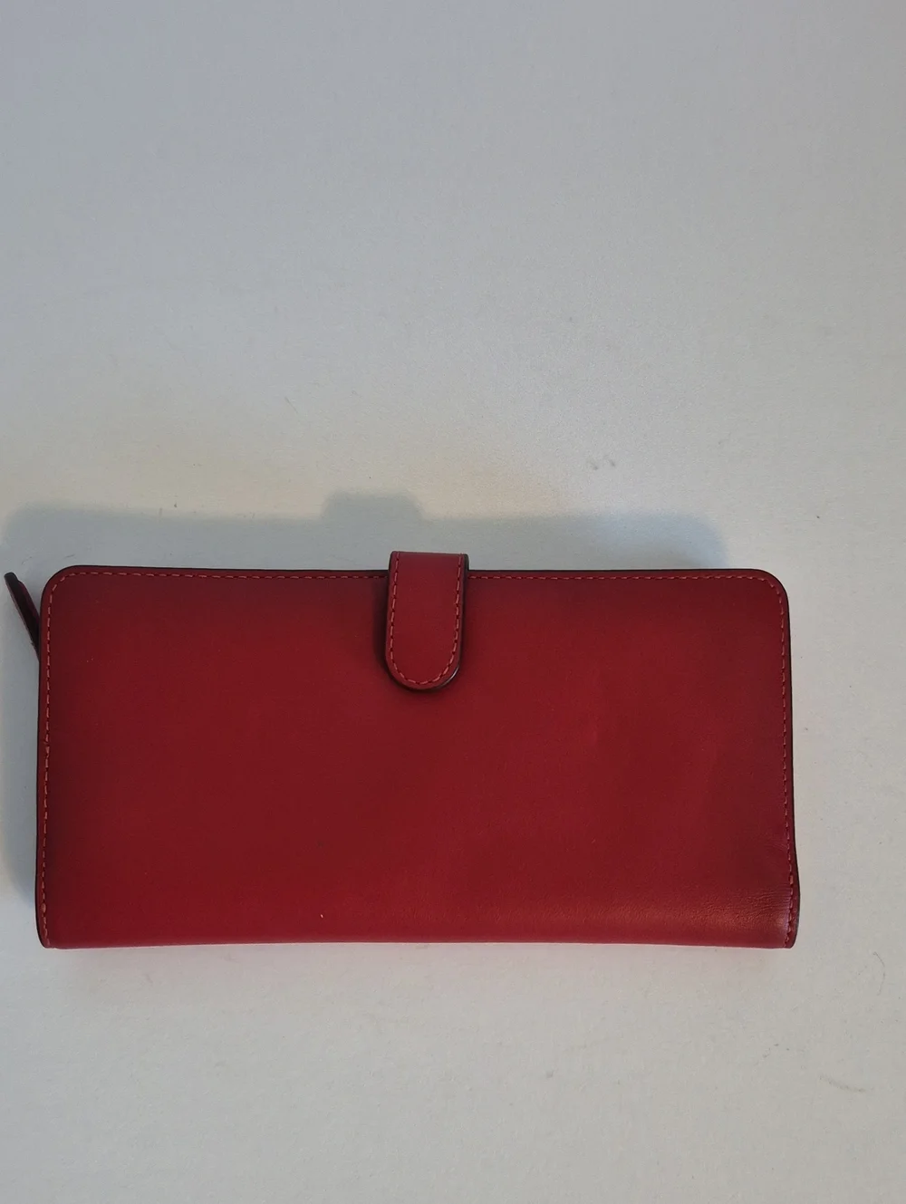 Red Coach Wallet Card Organizer Cash Check 7.5 Inch